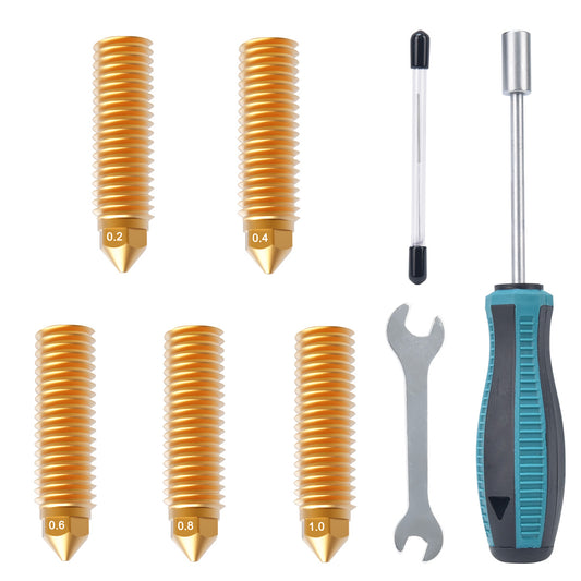 Original 16 PCS Brass Nozzle Kit/0.2+0.4+0.6+0.8+1.0mm For SW-X3/ SW-X4